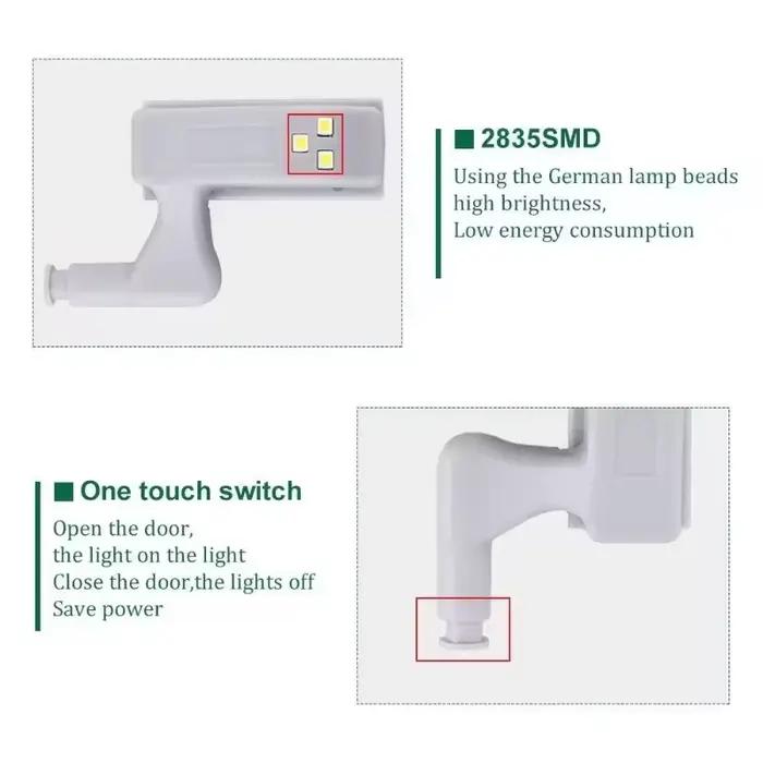 Luminaires LED Intelligents Pour Charnière Armoire Eclairage Discret Blanc Froid Chaud Occasions Particulières