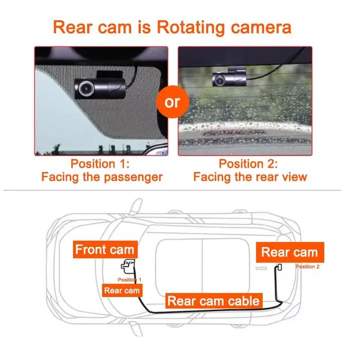 GRECOREAL 4K Dash Cam avant arrière WiFi double caméra Dashcam APP contrôle facile à installer Plug Play Compatible avec Cupra Seat Ateca