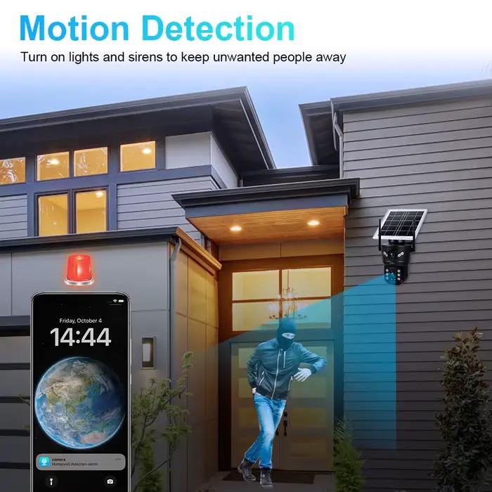 KERUI Imperméable en plein air 6MP 4G SIM WIFI caméra solaire