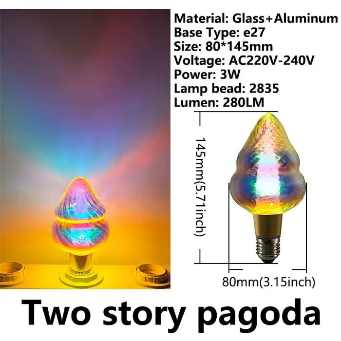 Ampoule LED Edison rétro vintage, originale, décoration industrielle, 3W, AC 220V, lampe colorée pou