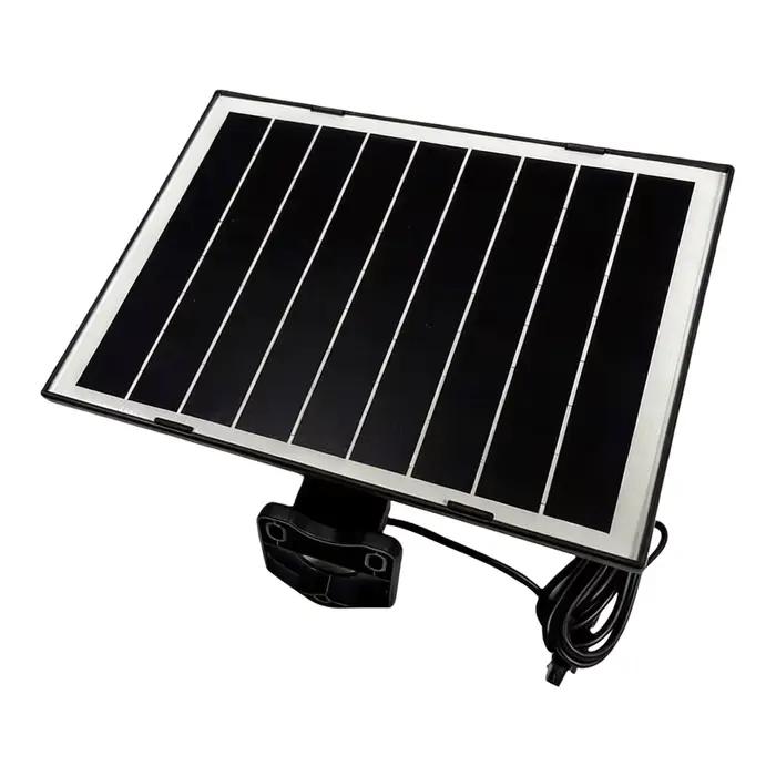 Panneau solaire 7W pour caméras de sécurité avec support mural réglable étanche en silicium monocristallin pour usage extérieur toute l'année