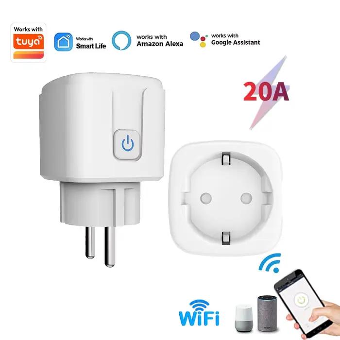Prise intelligente WiFi Tuya 16A/20A EU avec moniteur de puissance