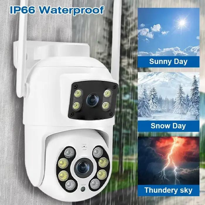 Caméra de surveillance extérieure PTZ IP WiFi 8MP/4K (Ziicam)