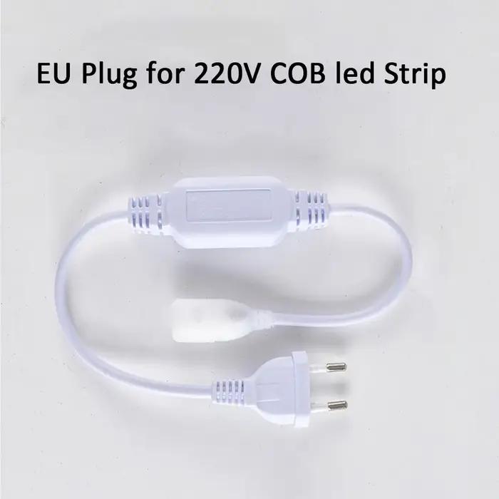 Prise UE pour bande LED COB 220 V