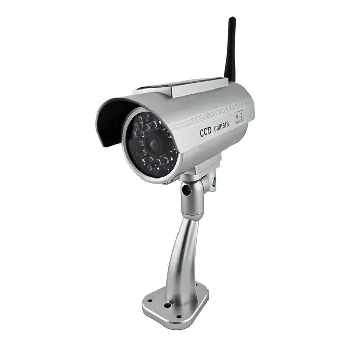 Caméra de sécurité factice à énergie solaire, caméra de surveillance factice de type bullet avec sys