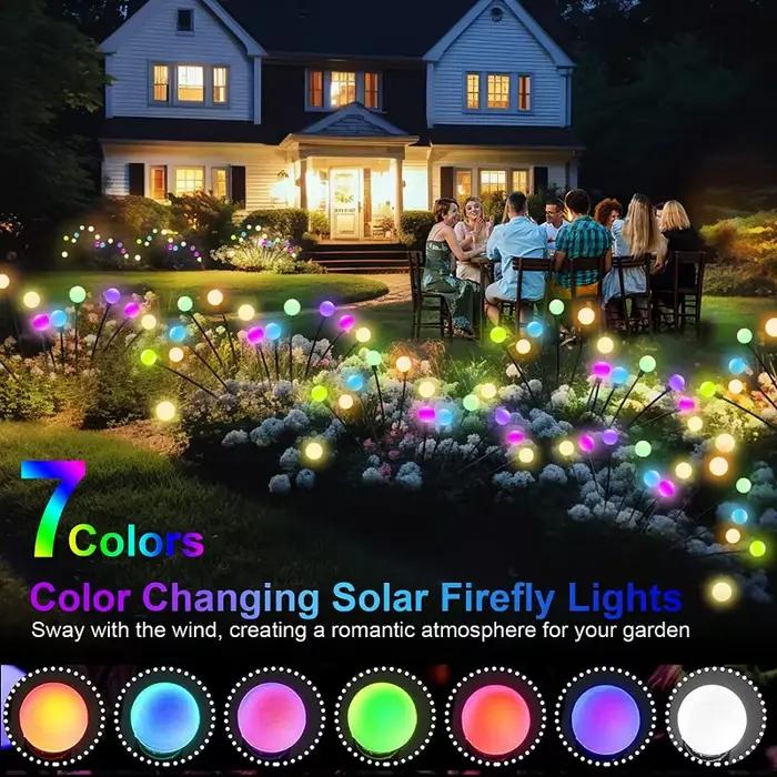 Paquet de 10 lampes de jardin solaires extérieures nouveau Design de feuille amélioré lumières solai