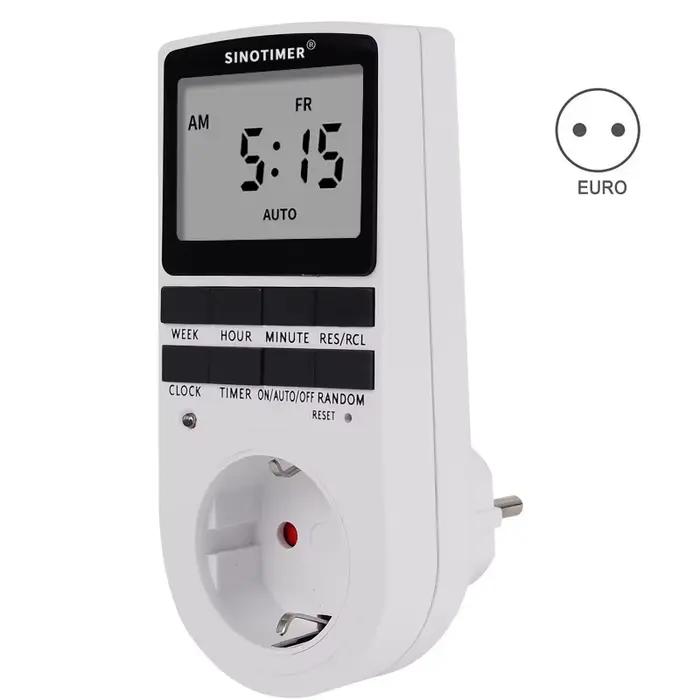 Prise murale électrique programmable, prise numérique, minuterie, prise de courant, 7 jours, hebdoma