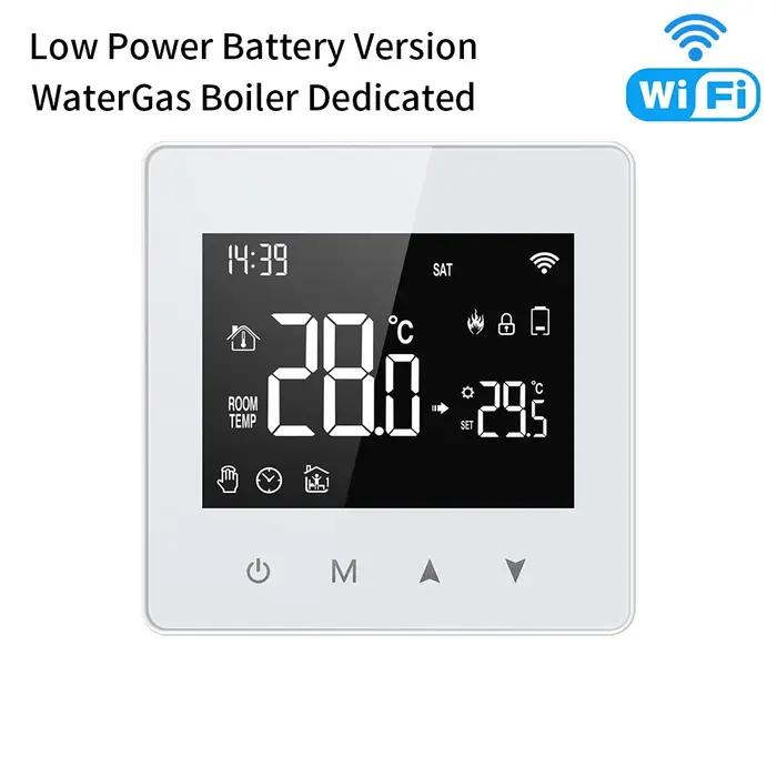 Thermostat intelligent AVATTO WiFi ZigBee avec commande vocale et application Tuya Smart Life en Gris clair ou Vert clair pour maison connectée