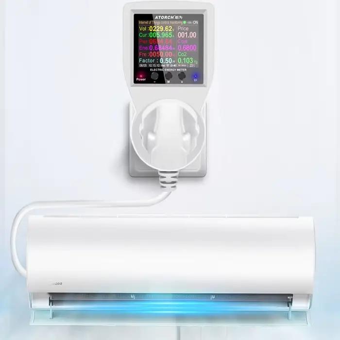 265V 16A Tuya WIFI prise intelligente wattmètre numérique consommation d'électricité puissance Kwh avec interrupteur
