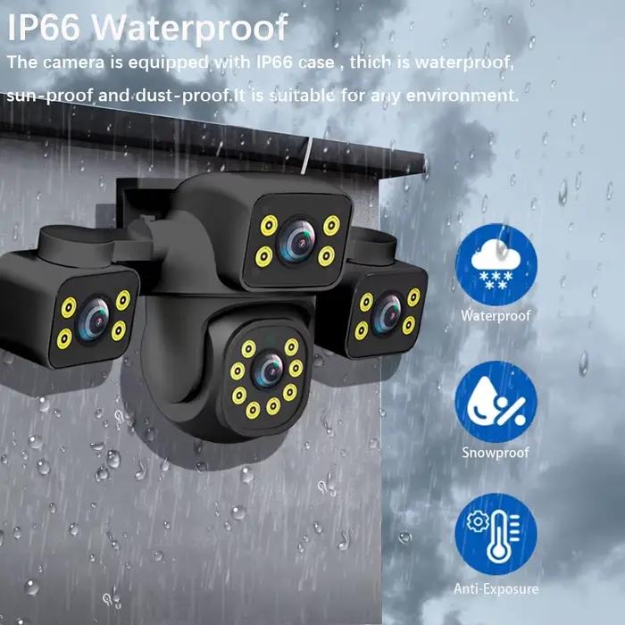 Caméra IP IPC360 Home 15MP Triple Objectif Sécurité Extérieure Intérieure Vision Nocturne Colleur à Fixer Surveillance Professionnelle Occasions Spéciales
