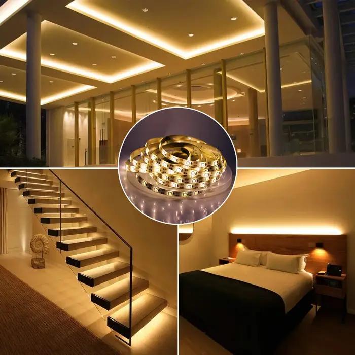 Bande lumineuse LED WELPUR alimentée par piles pour salon arrière-plan télévision chambre à coucher éclairage cuisine flexible et décorative