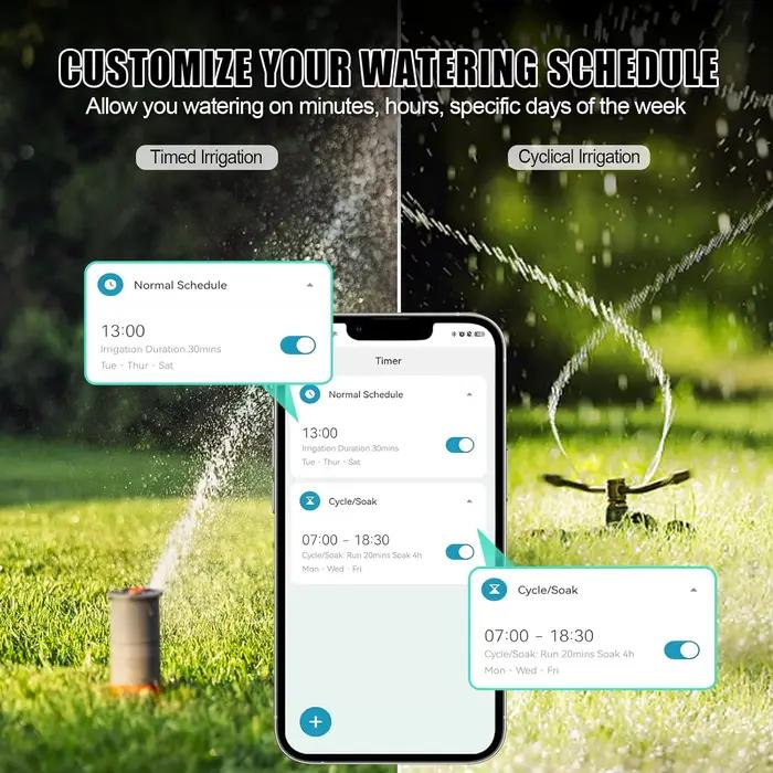 Insoma – minuterie d'arrosage automatique Wifi, avec minuterie d'eau de jardin pivotante en laiton,
