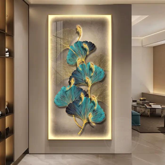 Lumière murale Ginkgo Mural Lampe en céramique plaquée pour salon, salle à manger, chambre et couloir élégante et durable avec certificats CCC, CQC, GS et UL