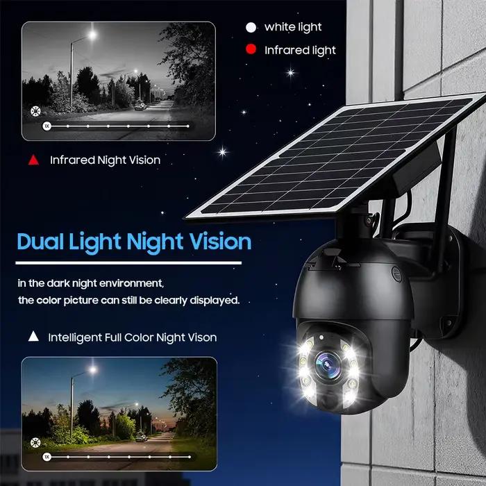 Caméra de surveillance solaire extérieure 4G SIM avec zoom optique 50X