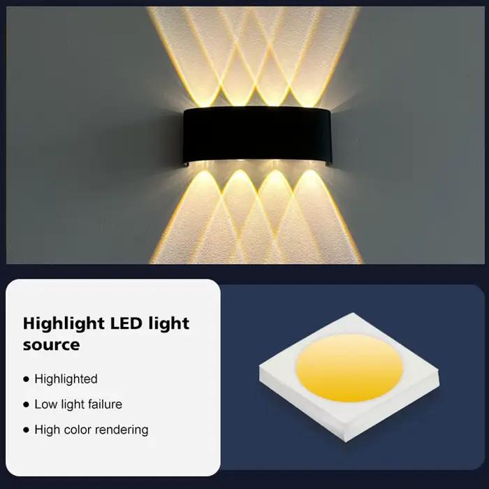 Applique Murale Intérieur Led Moderne Aluminium Appliques Murales Exterieure IP65 Imperméable à l'ea
