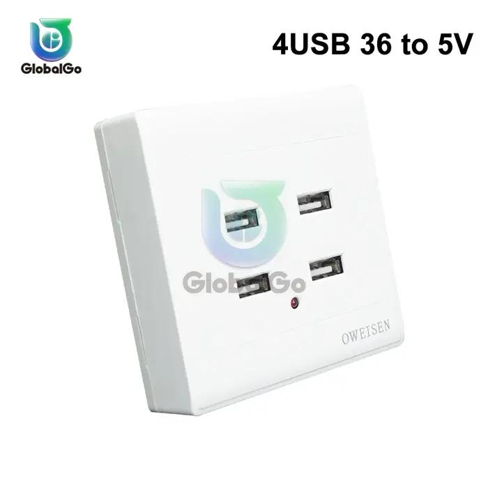 Prise électrique USB avec lumière LED pour la maison
