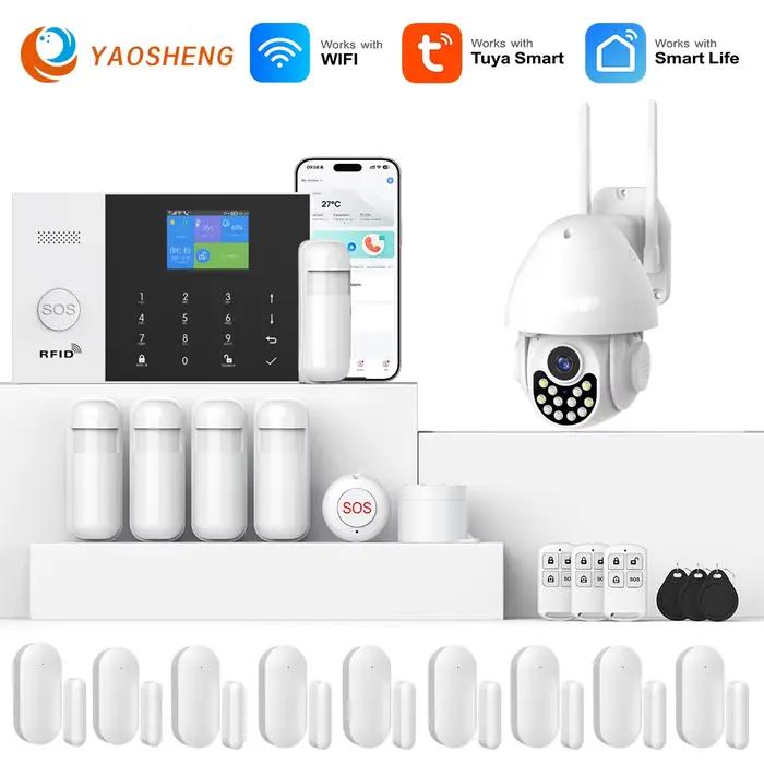 YAOSHENG sécurité-Protection TUYA système d'alarme maison intelligente 2G 433MHz WiFi GSM sans fil