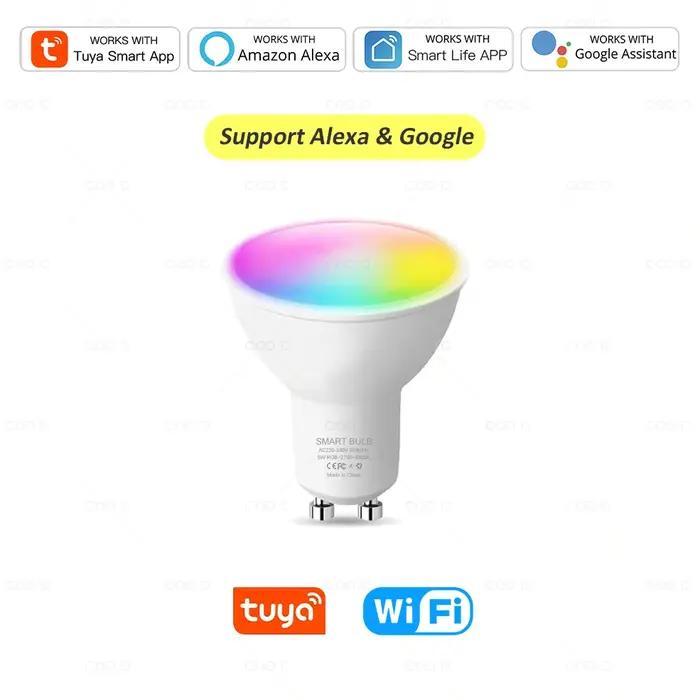Tuya WiFi GU10 ampoule LED intelligente Bluetooth