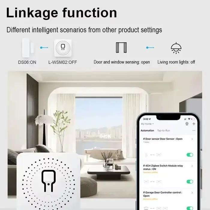 Module de commutation d'éclairage Wi-Fi intelligent 16A pour maison intelligente avec contrôle bidirectionnel et compatibilité Alexa Google Home