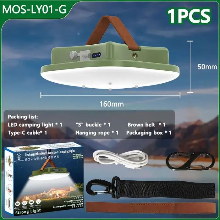 MOSLIGHTING rechargeable Camping forte lumière avec aimant zoom portable lampe de poche tente lampe de travail chariot d'éclairage LED USB pour camping pêche chasse et travaux de nuit