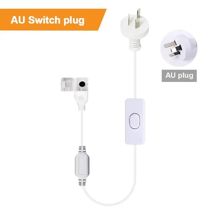 Prise de courant 220V AU EU avec interrupteur pour connecteur de bande LED COB