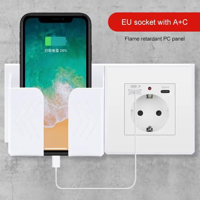 Prise de courant EU, prise avec port de charge USB et Type C 2.1A 16A
