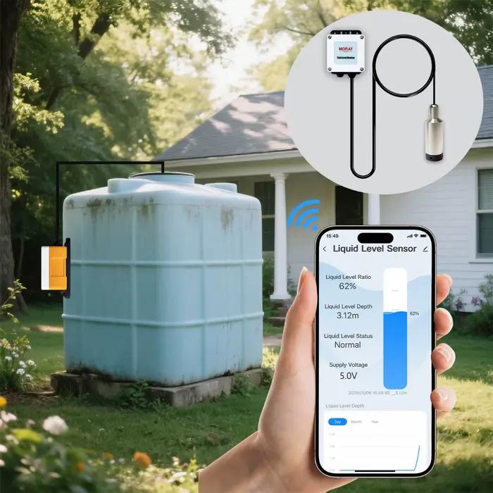 Morayelec ME202W 10M Smartlife Submersible Tuya App système d'alarme de niveau de liquide rappel de temps capteur Wifi