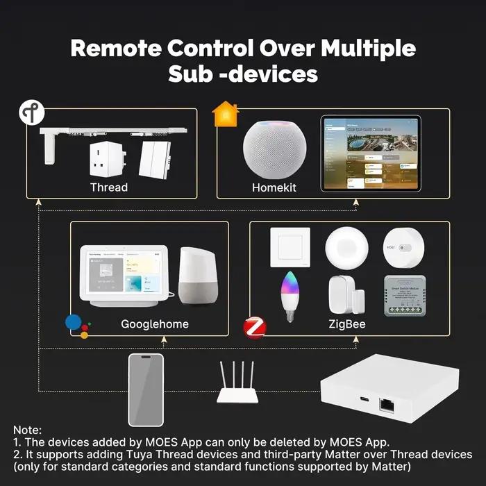 Passerelle Matter, Hub Tuya Zigbee