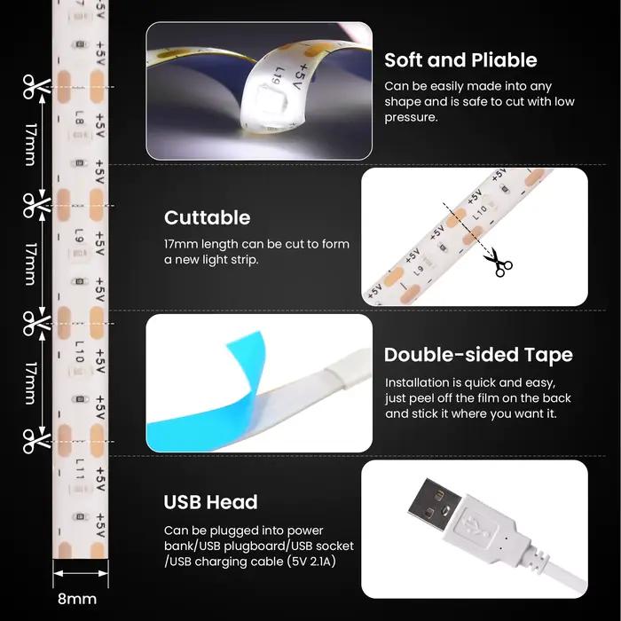 Bande lumineuse LED USB étanche