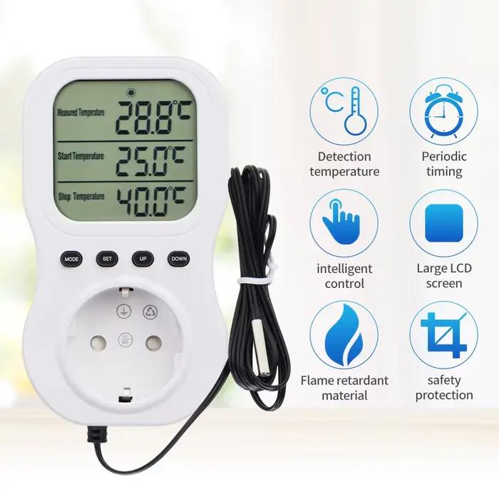 Thermostat intelligent LCD minuterie numérique prise multifonction régulateur de température interrupteur chauffage