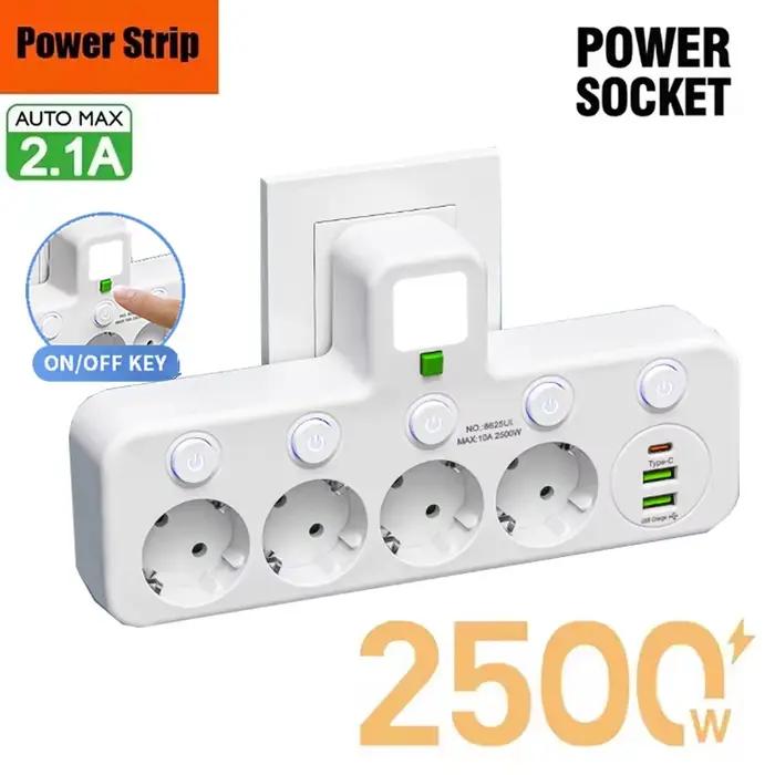 Prise électrique 2/3/4 prises