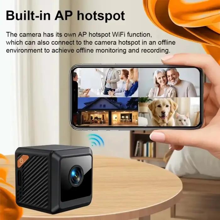 W02 1080P mini protection de sécurité maison vision nocturne surveillance camping en plein air WIFI sous-miniature