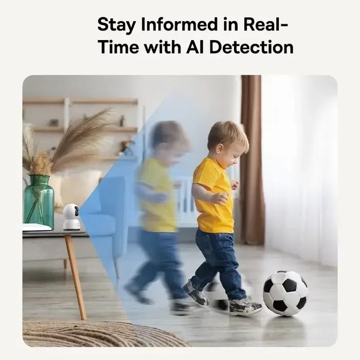 Baseus Mini caméra de surveillance intérieure IP WiFi HD 3MP/2K