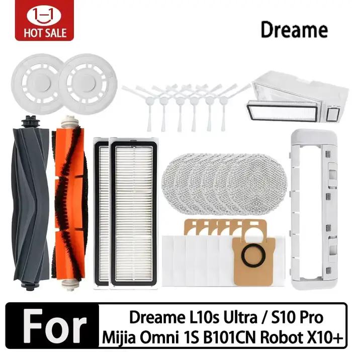 Accessoires pour aspirateur robot Dreame L10s Ultra, L10S Pro, sacs d'aspirateur, filtre de vadrouil