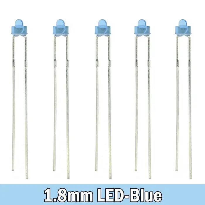 100 PCS/lot 1.8mm Diode LED lumière diffusée Kit assorti vert bleu blanc jaune rouge composant bricolage nouveau Origina