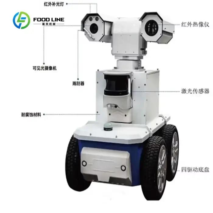 Robot de patrouille de sécurité autonome personnalisé – Système de surveillance et d'alerte alimenté par IA pour les zones industrielles/commerciales