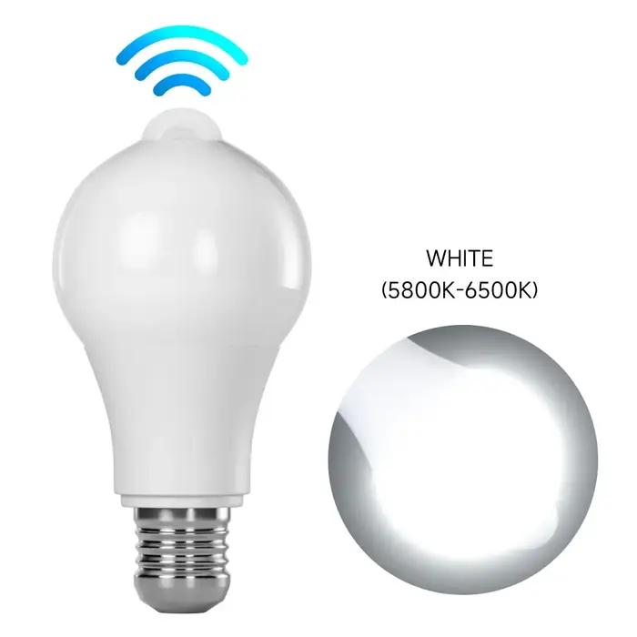 Ampoule LED à capteur de mouvement PIR E27 induction infrarouge humaine intelligente lumière blanche chaude interrupteur automatique pour salon occasions spéciales
