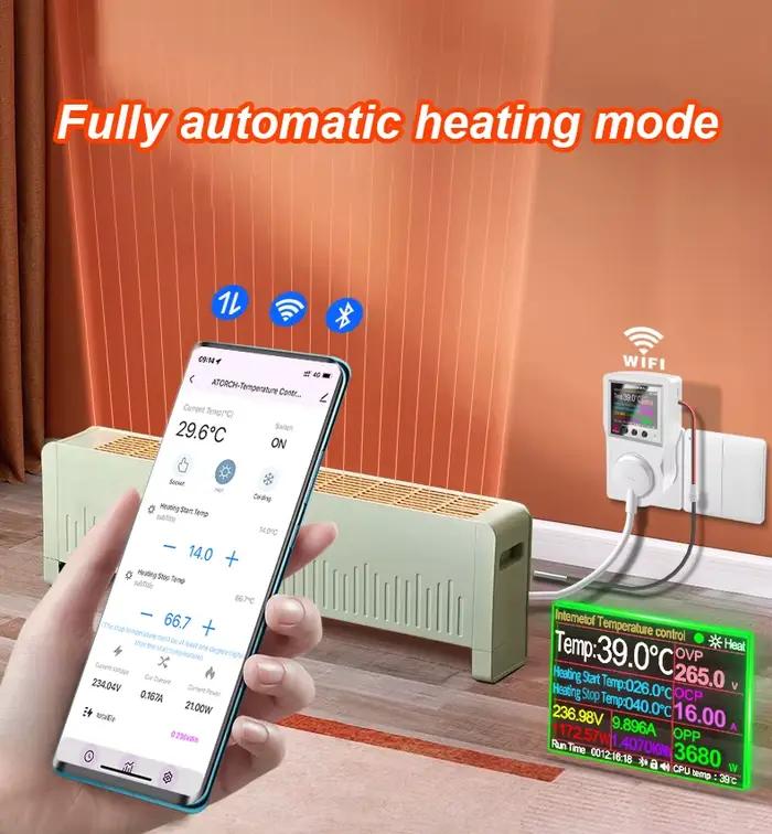 16A AC220V Tuya WIFI Thermostat numérique prise incubateur régulateur de température avec minuterie interrupteur