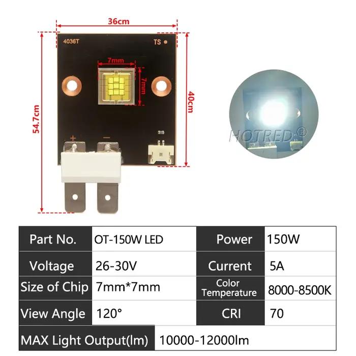 Puce de lumière de scène LED HotRed 12V 40W 60W 80W 120W 150W 200W 300W 400W pour éclairage architectural et décoration moderne