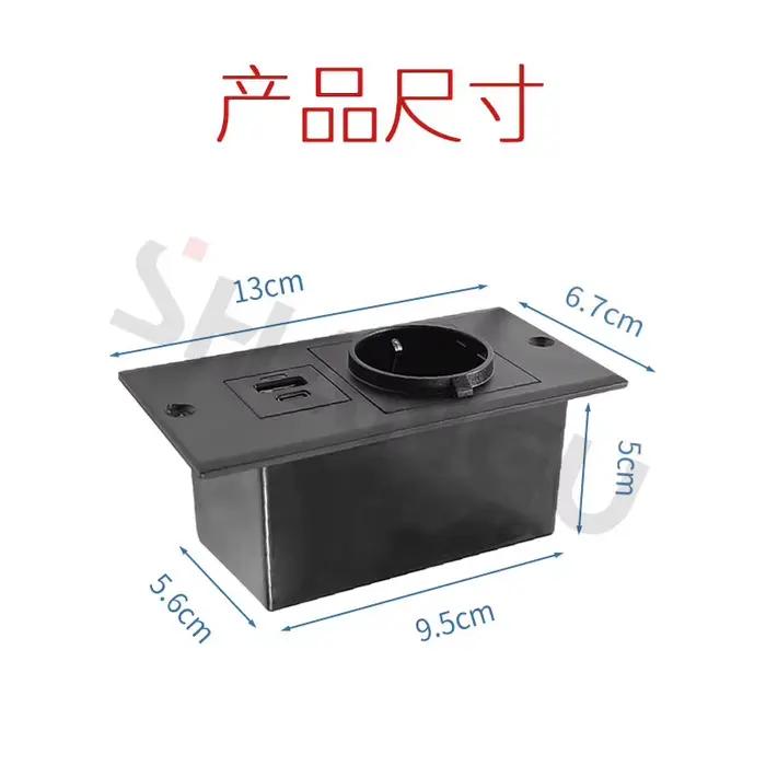 Prises d'alimentation de table cachées