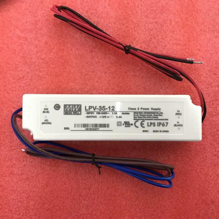 Meanwell Alimentation LPV-35 LPV-35-5 LED | LPV-35-12 5V | LPV-35-15 12V | LPV-35-24 15V | LPV-35-36 24V | 36V