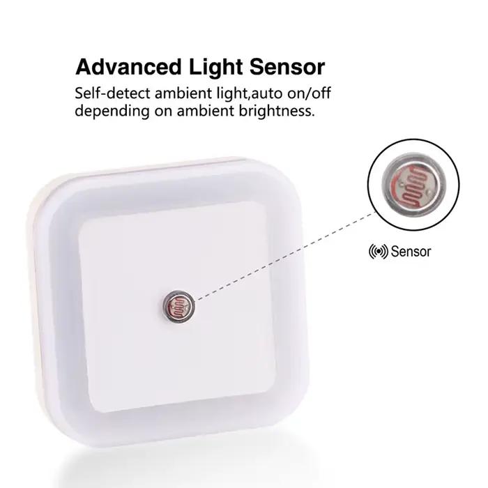 Capteur sans fil LED veilleuse prise ue US Mini veilleuses carrées pour bébé enfants salon chambre couloir lampe d'éclairage