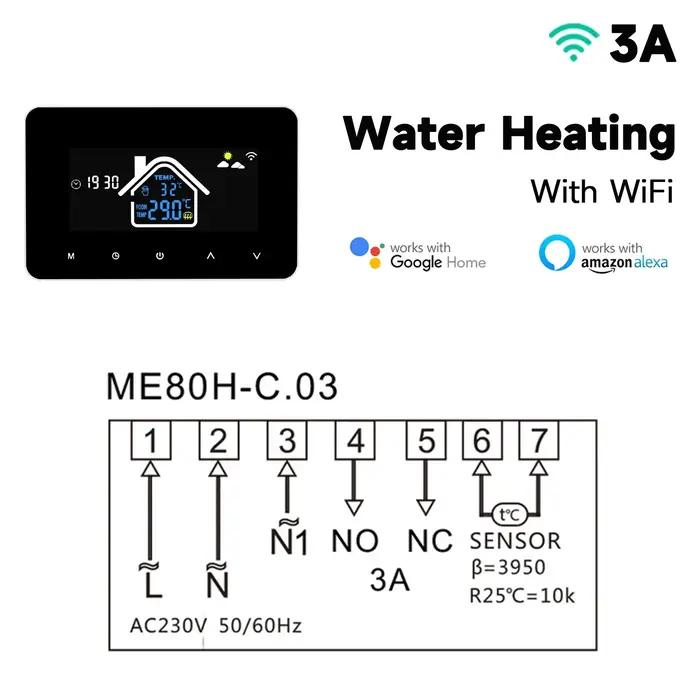 Contrôleur de température sans fil Tuya RF, Smart WiFi Thermoandre, bomicrophone à gaz, chauffage de