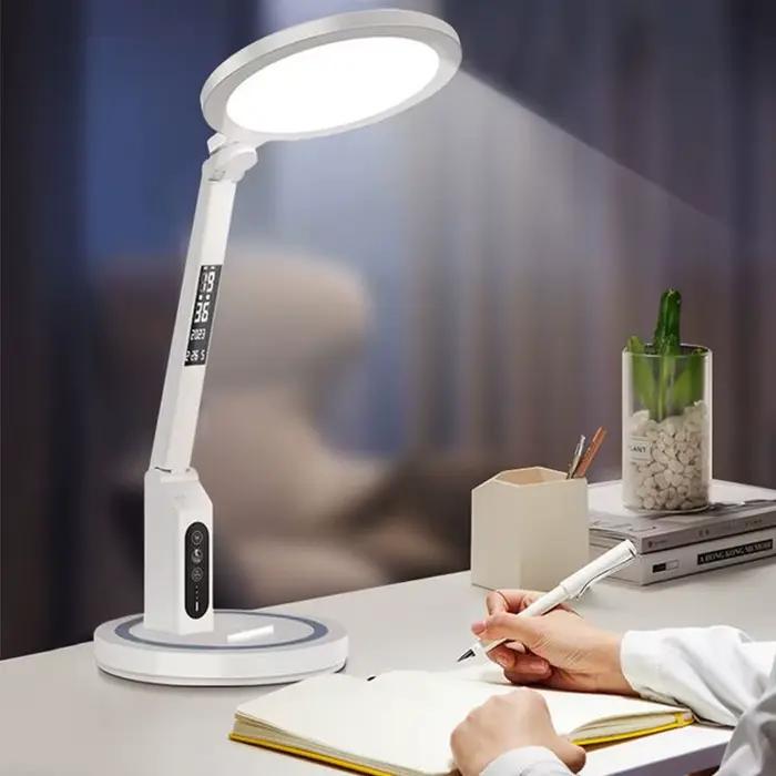 LED horloge lampe de Table USB rechargeable lampe de bureau à intensité variable lumière LED enficha
