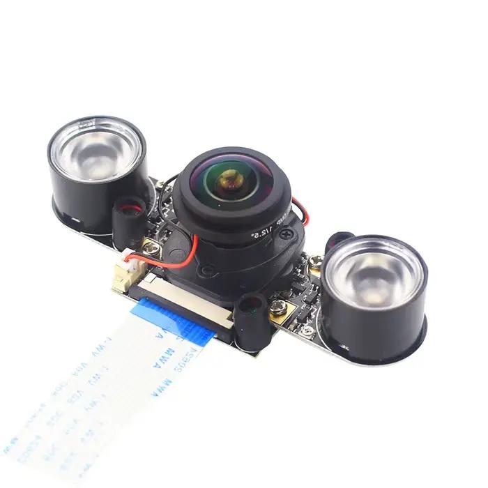 Raspberry Pi 4 Caméra 5MP Vision Nocturne 1080P En Option Grand Angle Fisheye IR-CUT