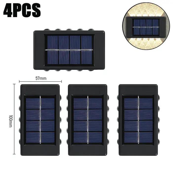 10 LED lampe murale solaire extérieure étanche lumière à énergie