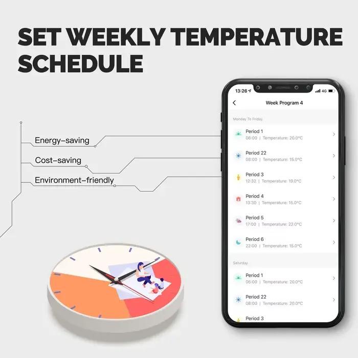 MOES Tuya WiFi bouton intelligent Thermostat chaudière à gaz chauffage électrique régulateur de température écran LCD