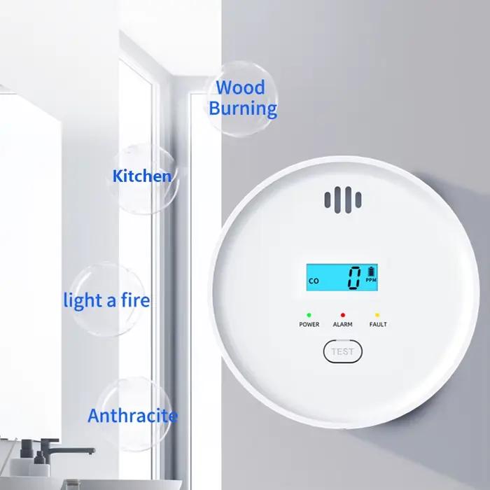 Détecteur de fumée Capteur de monoxyde de carbone composite SMARSECUR 10 ans de batterie 2 en 1 Alarme