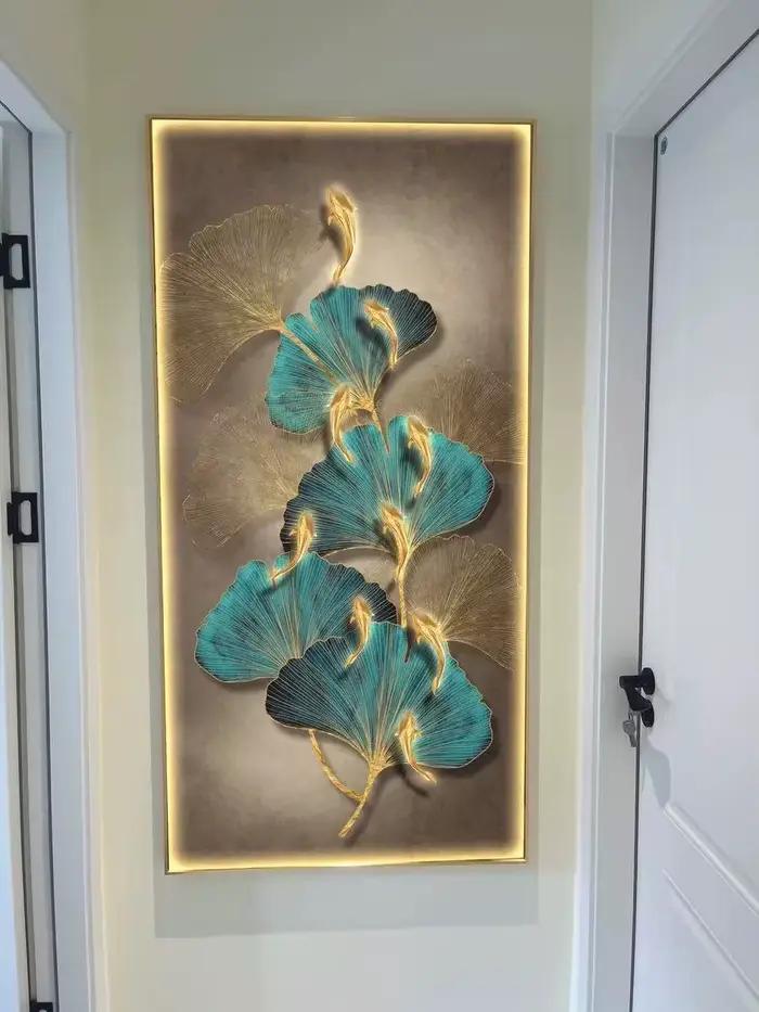 Lumière murale Ginkgo Mural Lampe en céramique plaquée pour salon, salle à manger, chambre et couloir élégante et durable avec certificats CCC, CQC, GS et UL