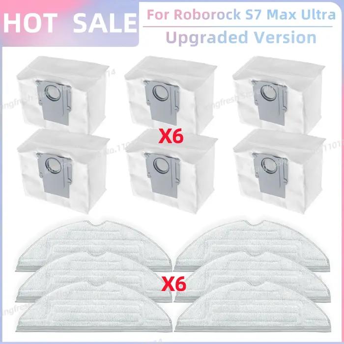 Adapté pour Roborock S7 Max Ultra Q100TSC Pièces de l'Aspirateur Robot Principal Rouleau Brosse Latérale Filtre HEPA